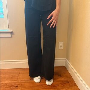 Zara Elegant Black Wide-Leg Trousers